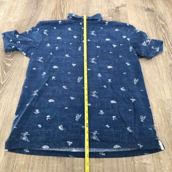 Johnnie O Hangin Out Short Sleeve Button Up Shirt Men Size Medium Surfing Beach - Picture 11 of 11